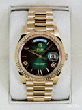 2024 Rolex Day-Date 40mm 228238 Presidential Green Ombre Dial