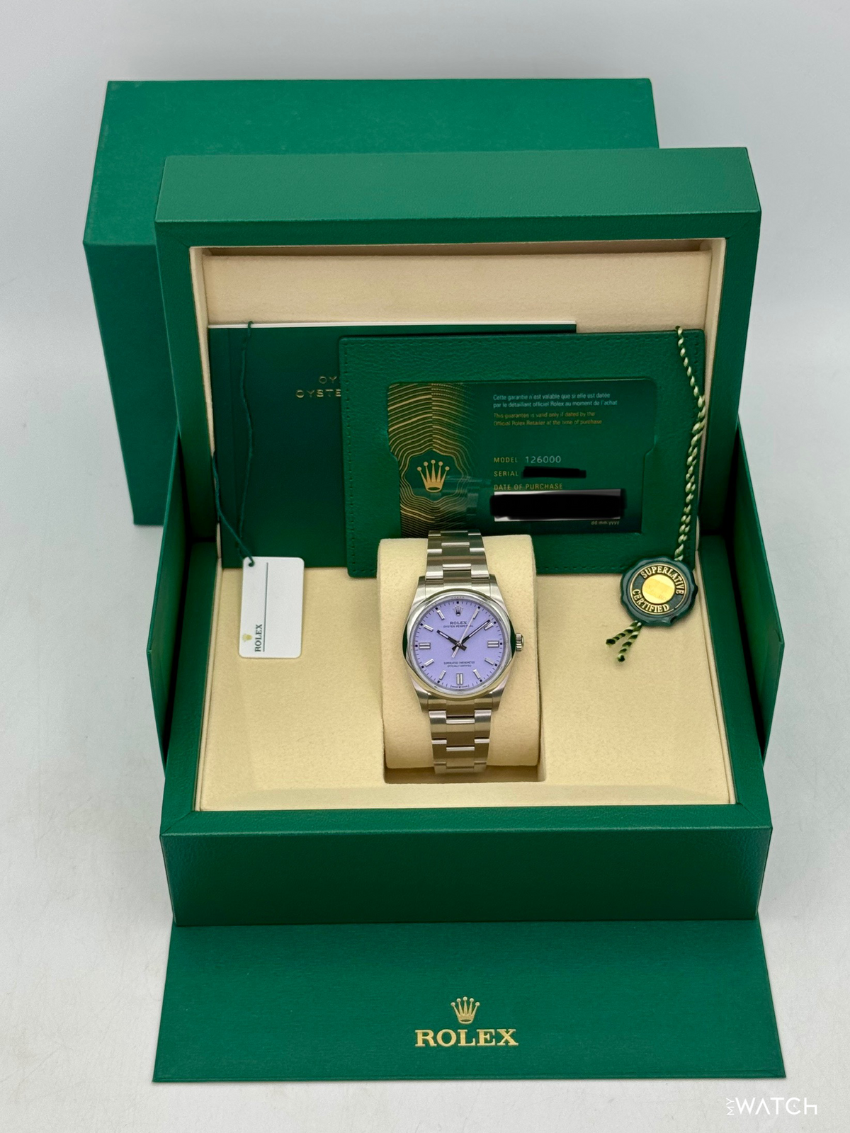 NEW 2026 Rolex Oyster Perpetual 36mm 126000 Lavender Dial