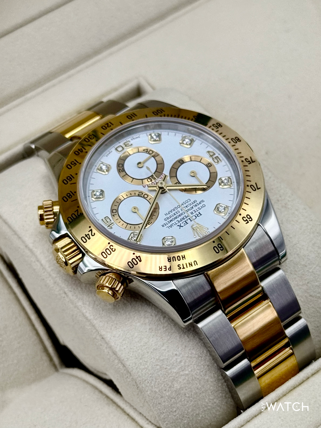 2005 Rolex Daytona 40mm 116523 Two-Tone White Diamond Dial (Collectors Set)