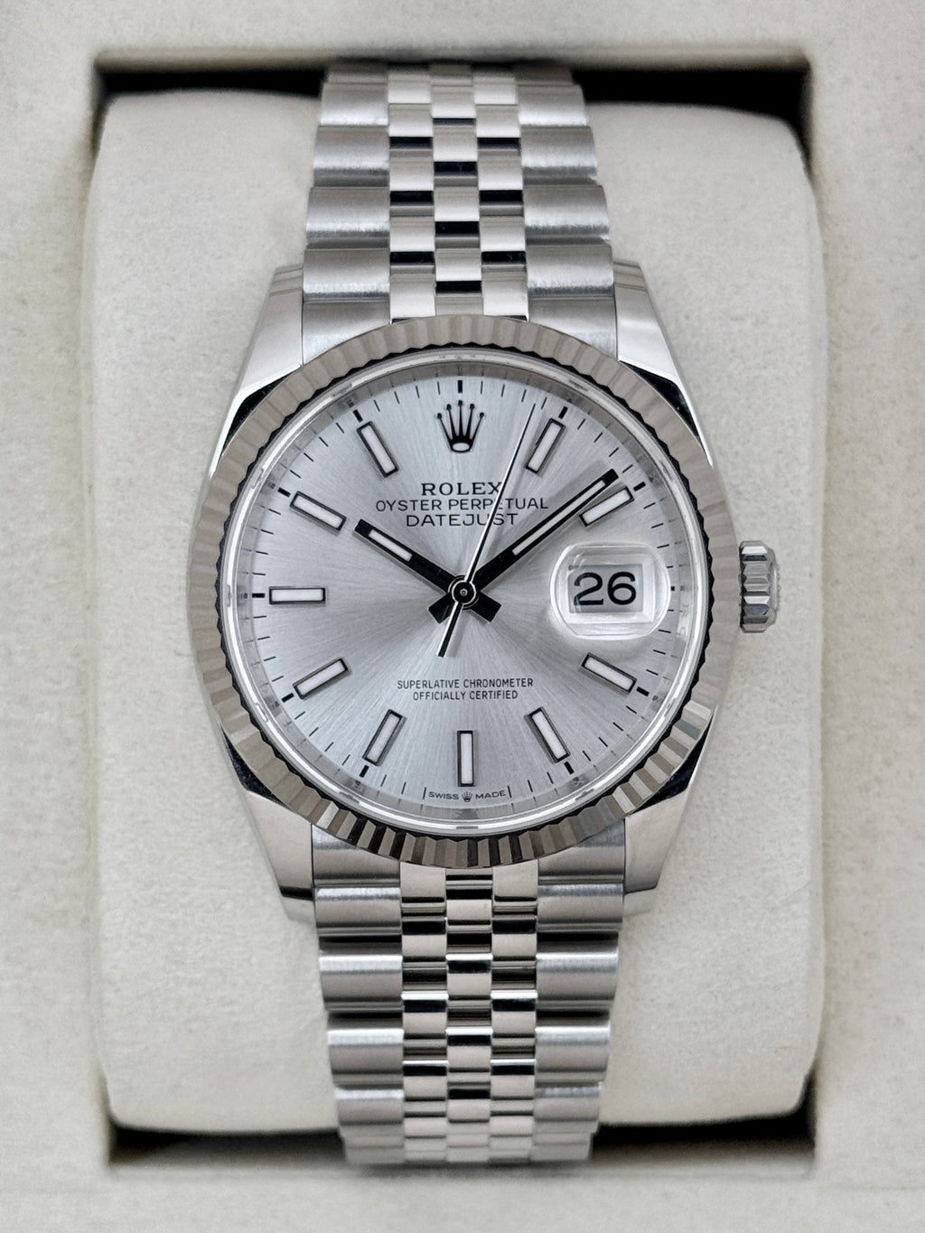NEW 2026 Rolex Datejust 36mm 126234 Stainless Steel Jubilee Silver Dial