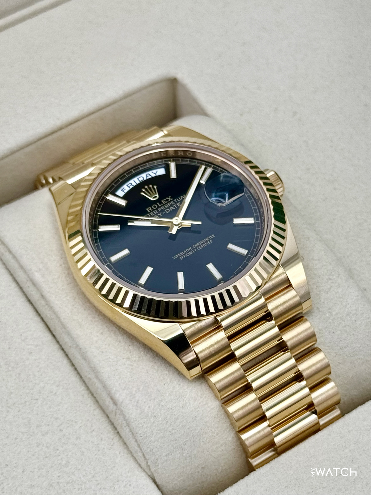 NEW 2026 Rolex Day-Date 40mm 228238 Yellow Gold Black Dial