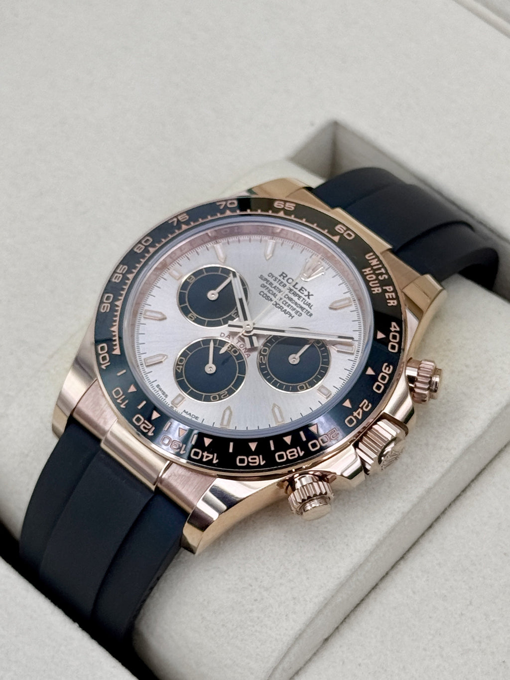 NEW 2026 Rolex Daytona 40mm 126515LN Rose Gold Oysterflex Sundust Dial