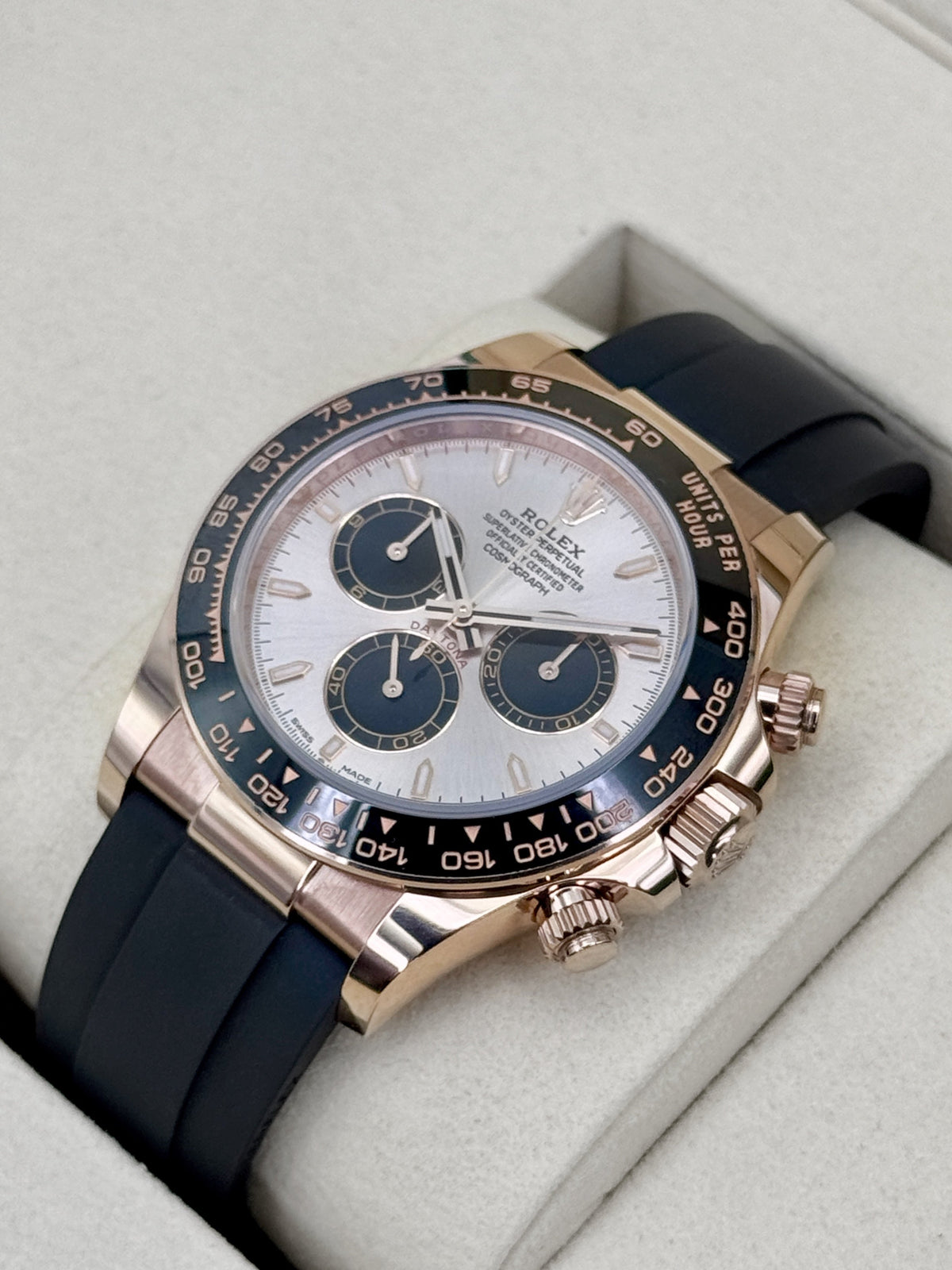 NEW 2026 Rolex Daytona 40mm 126515LN Rose Gold Oysterflex Sundust Dial