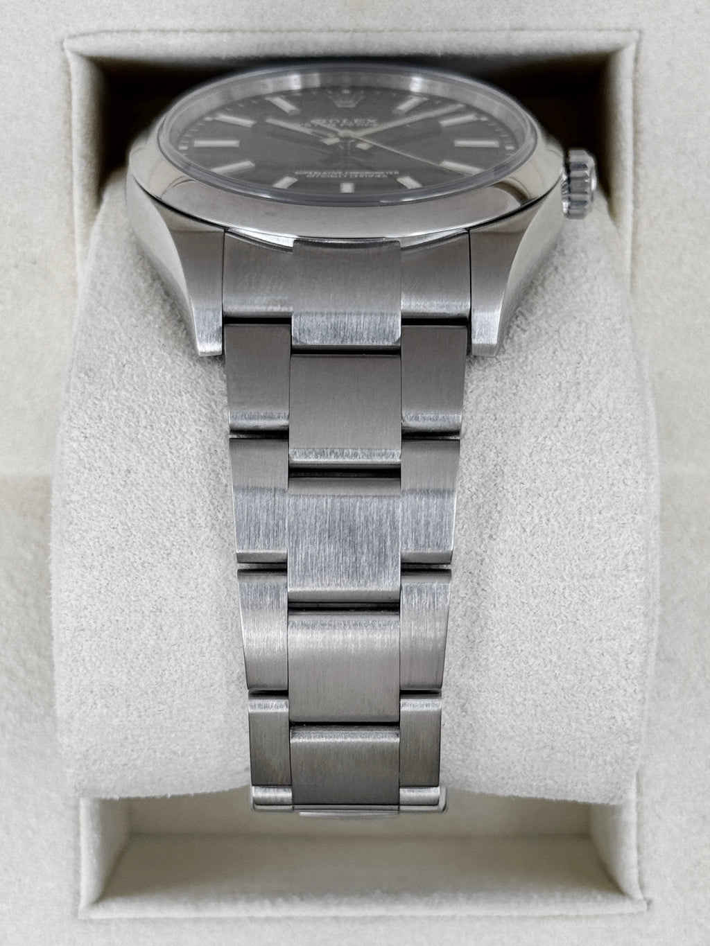 2019 Rolex Oyster Perpetual 39mm 114300 Stainless Steel Black Dial