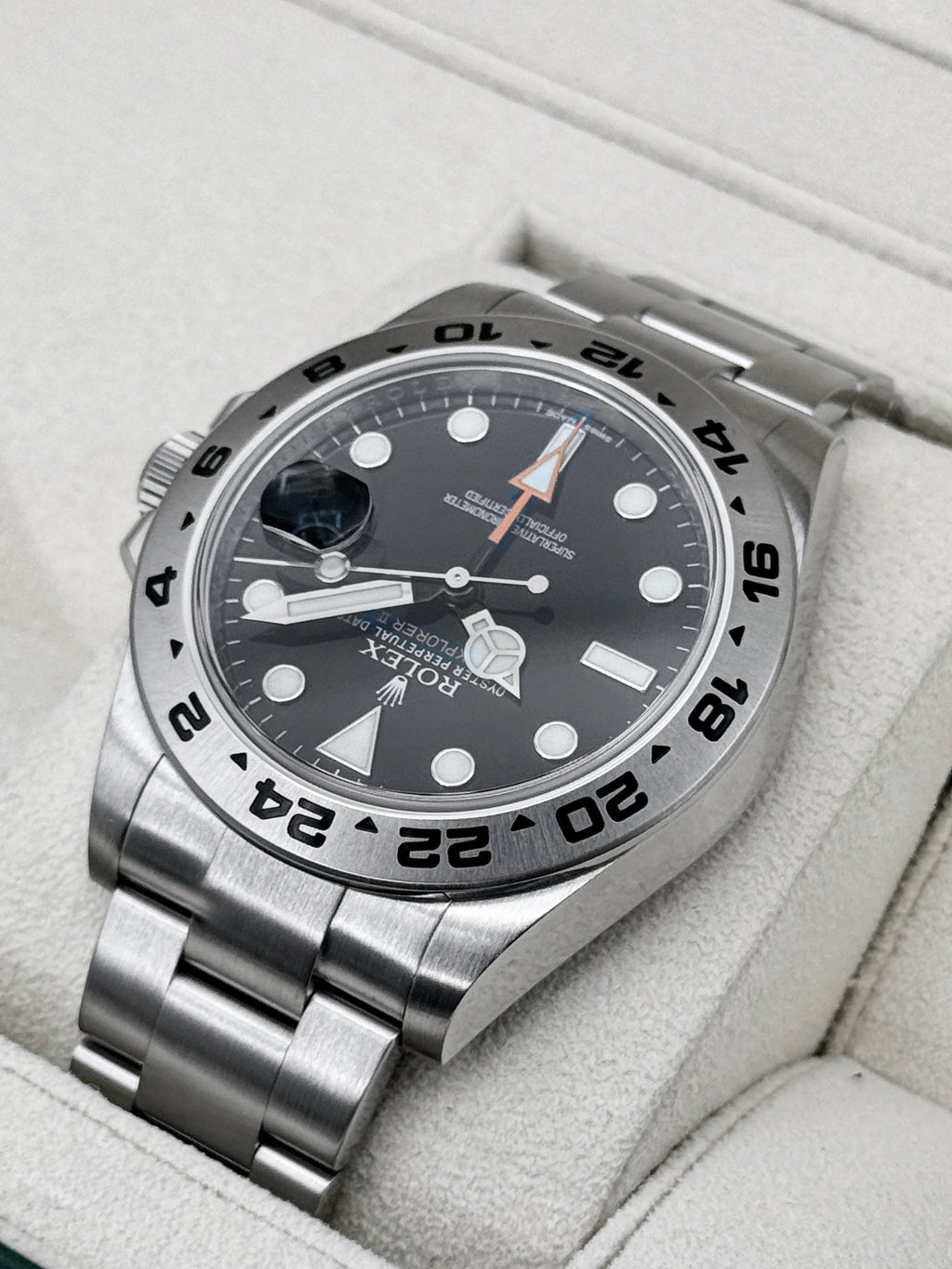 2012 Rolex Explorer II 42mm 216570 Stainless Steel Black Dial