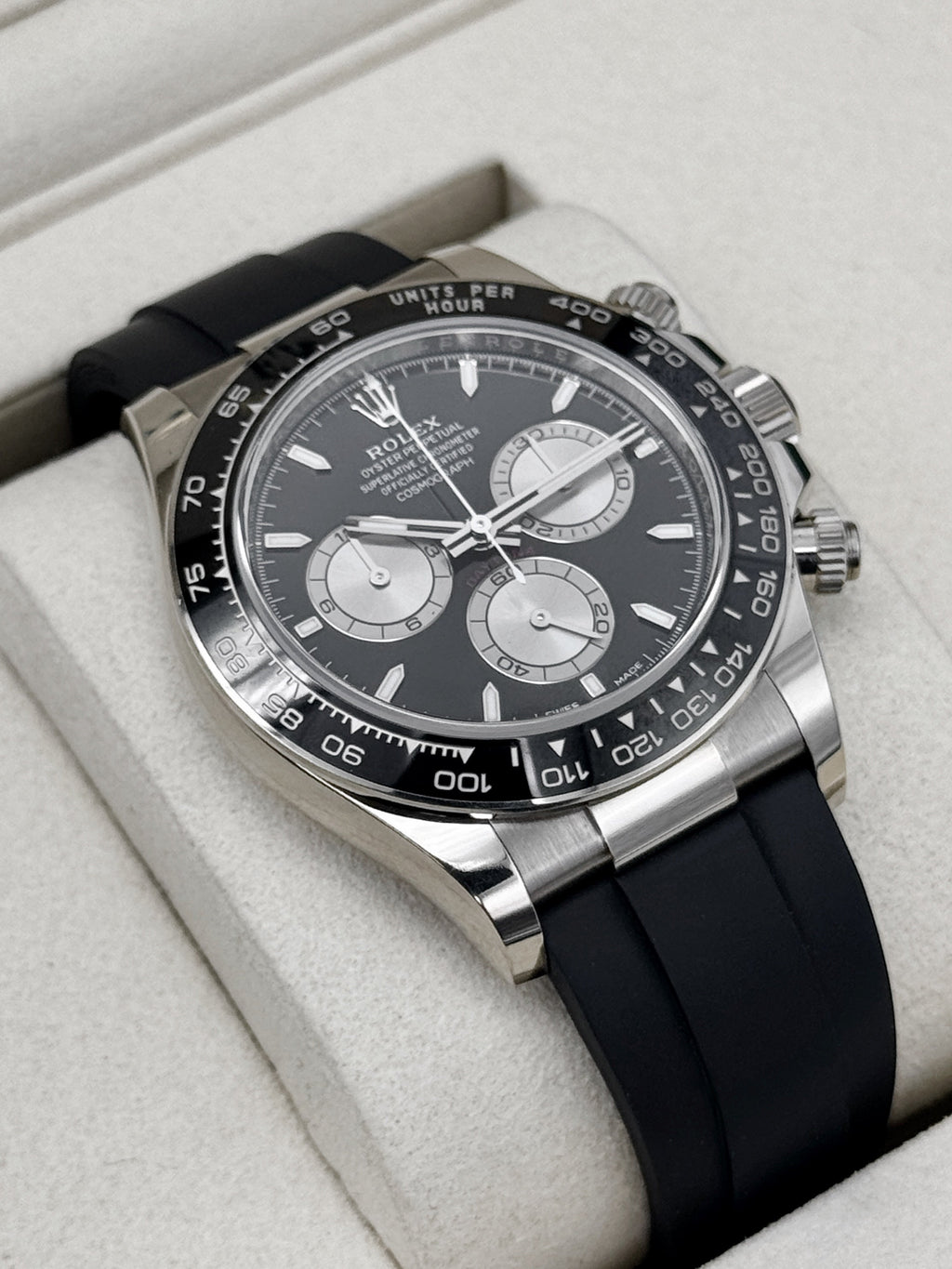 2024 Rolex Daytona Baby Le Mans 40mm 126519LN White Gold Oysterflex Black Dial