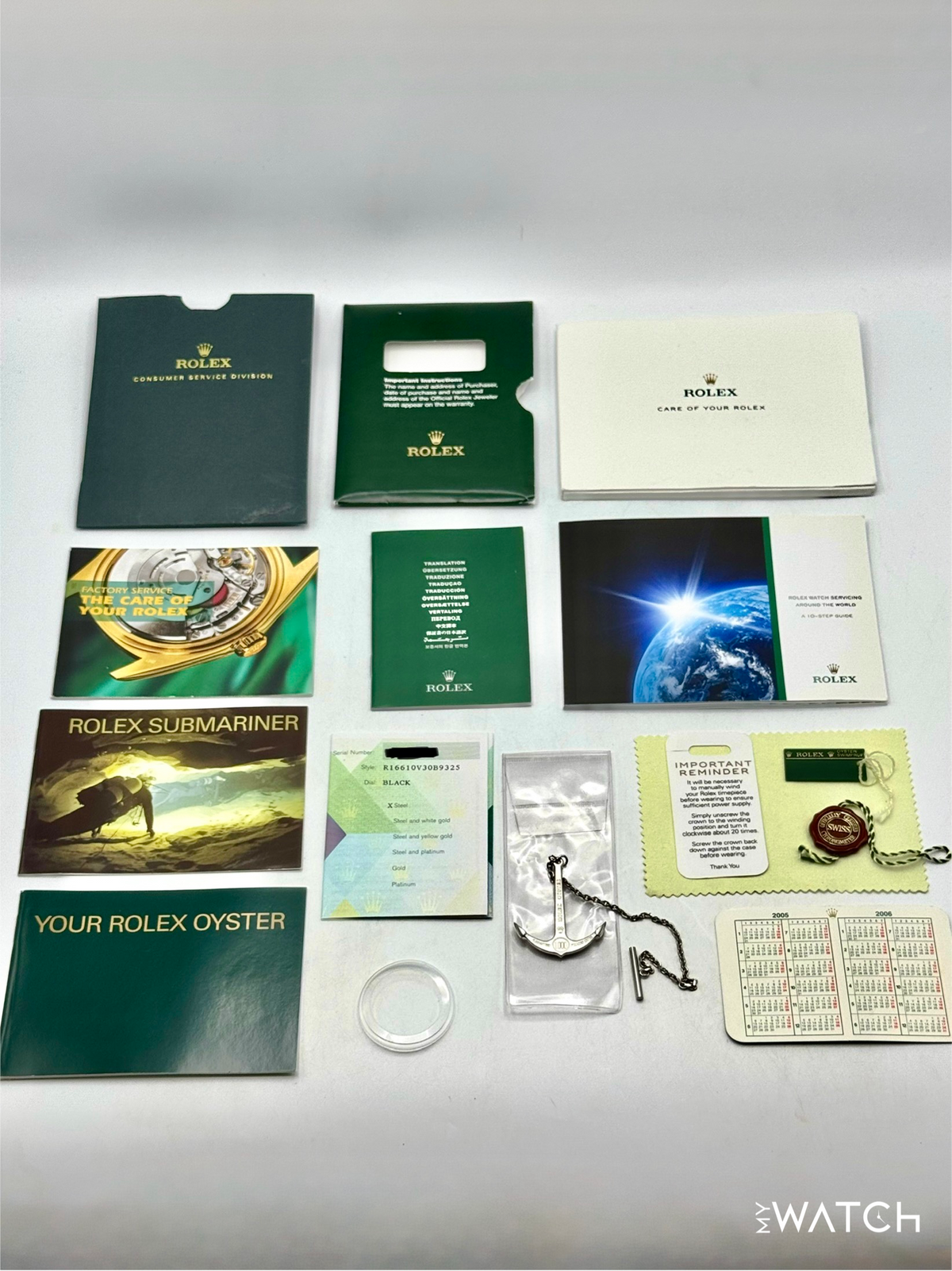 2005 Rolex Submariner "Kermit" 40mm 16610 Stainless Steel Black Dial (Collectors Set)