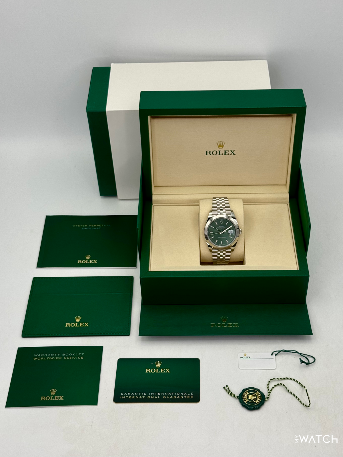 NEW 2026 Rolex Datejust 41mm 126300 Stainless Steel Jubilee Green Dial