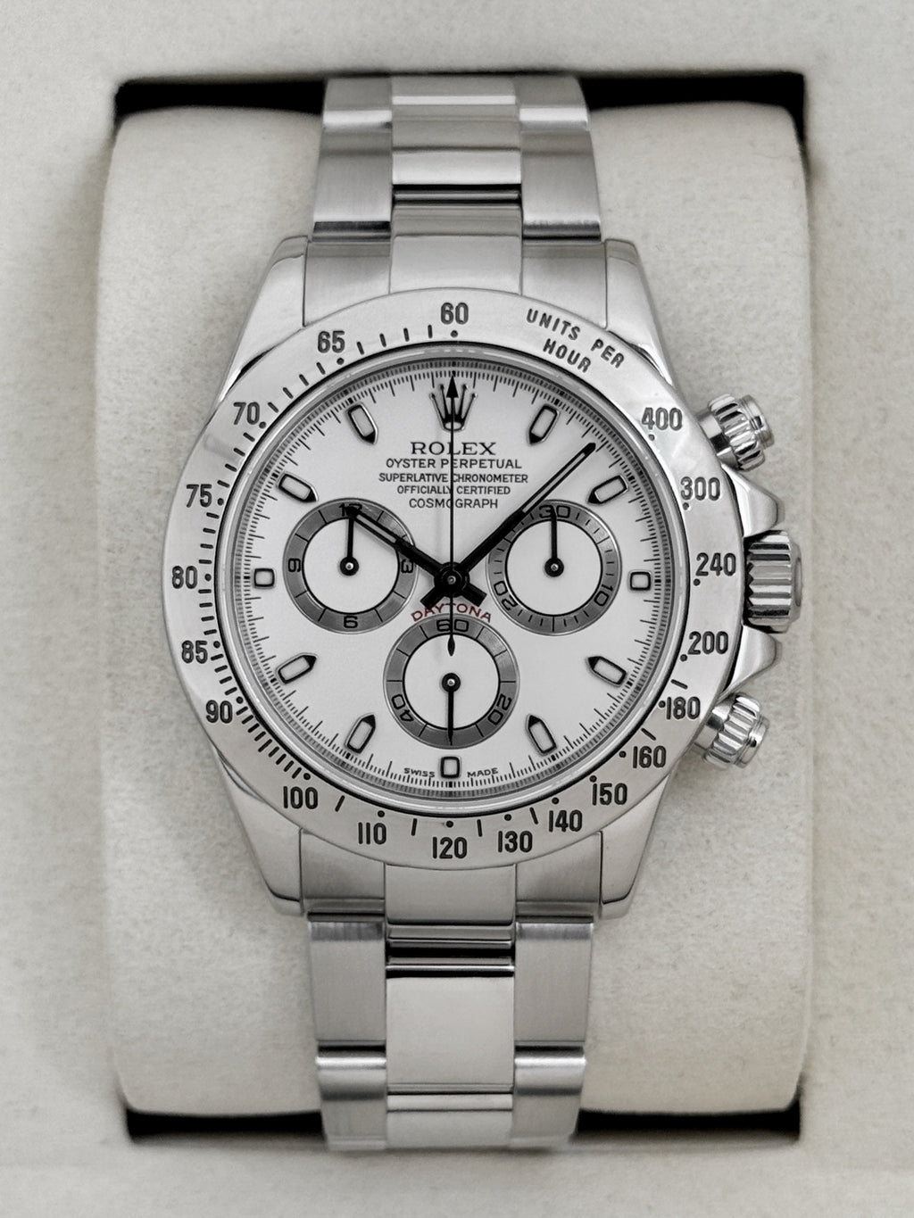 2003 Rolex Daytona 40mm 116520 Stainless Steel White Dial (Collectors Set)