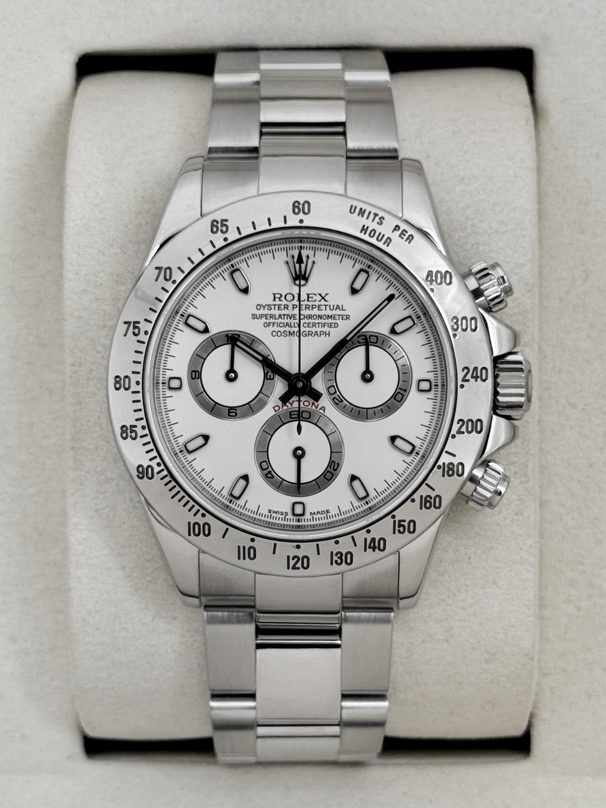 2003 Rolex Daytona 40mm 116520 Stainless Steel White Dial (Collectors Set)