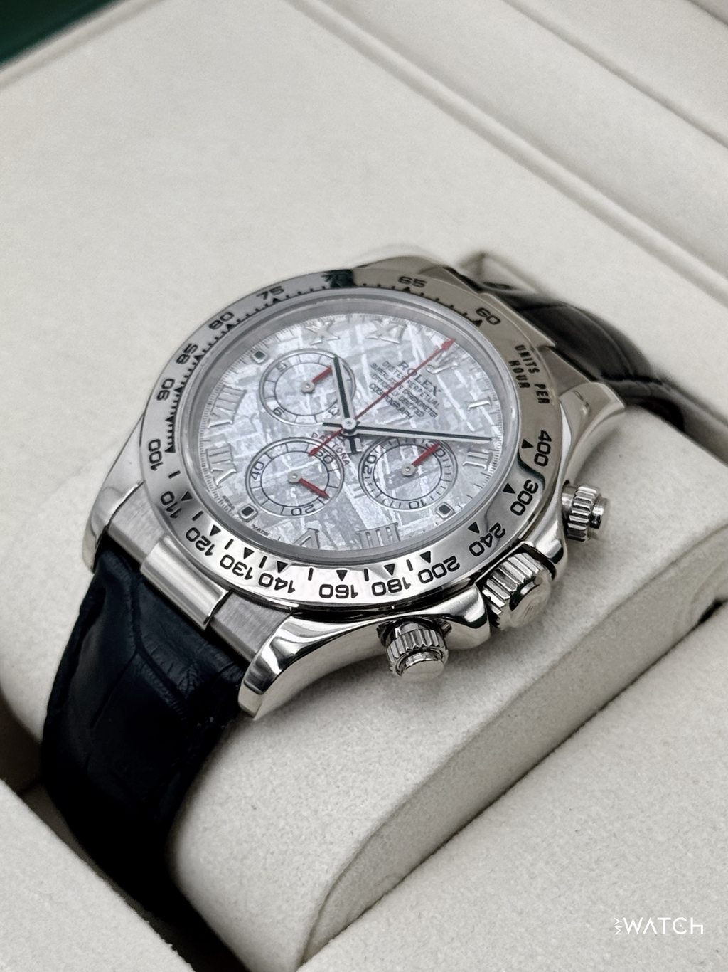 2002 Rolex Daytona 40mm 116519 White Gold Meteorite Dial