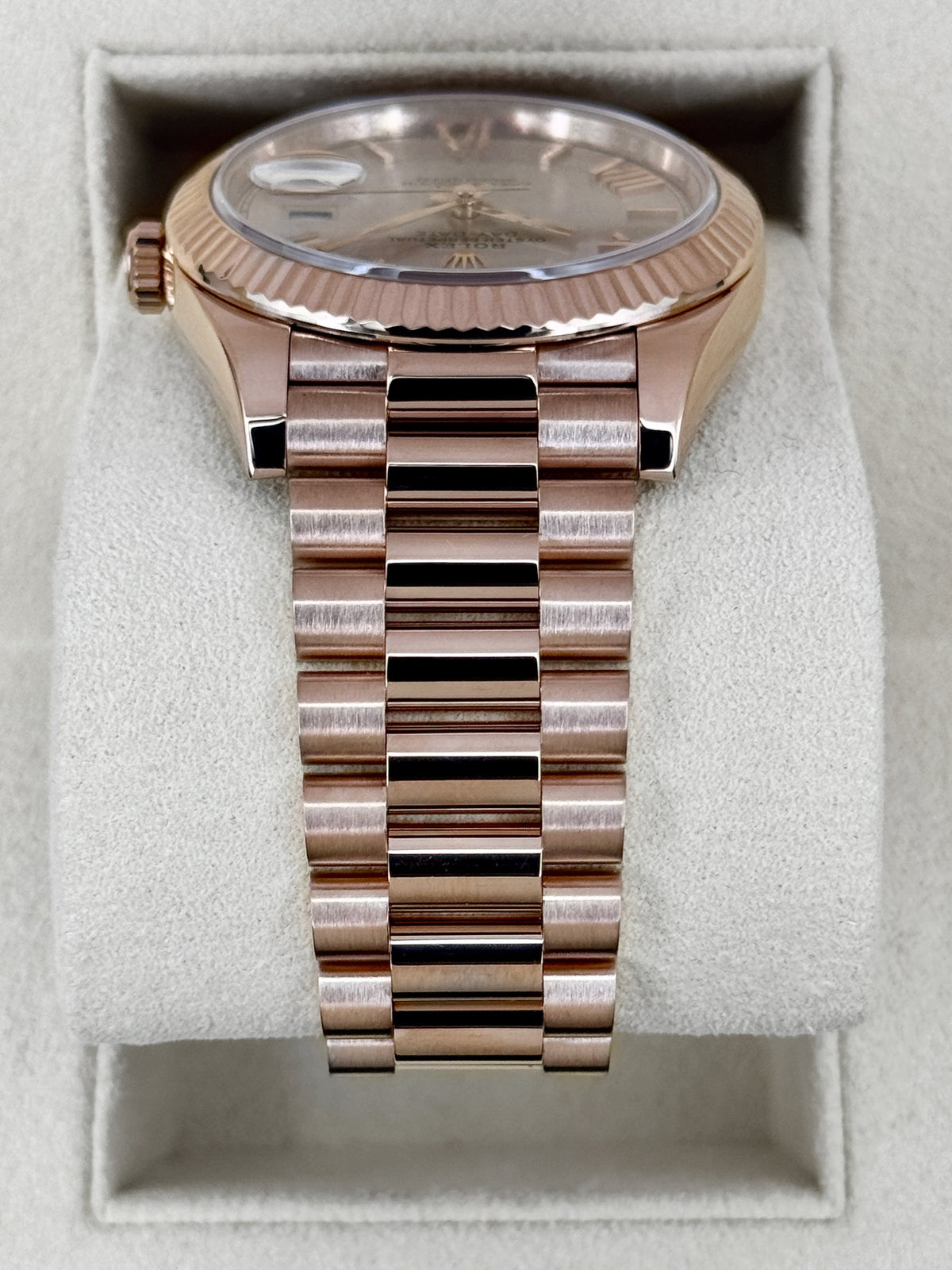 2020 Rolex Day-Date 40mm 228235 Presidential Rose Gold Sundust Dial