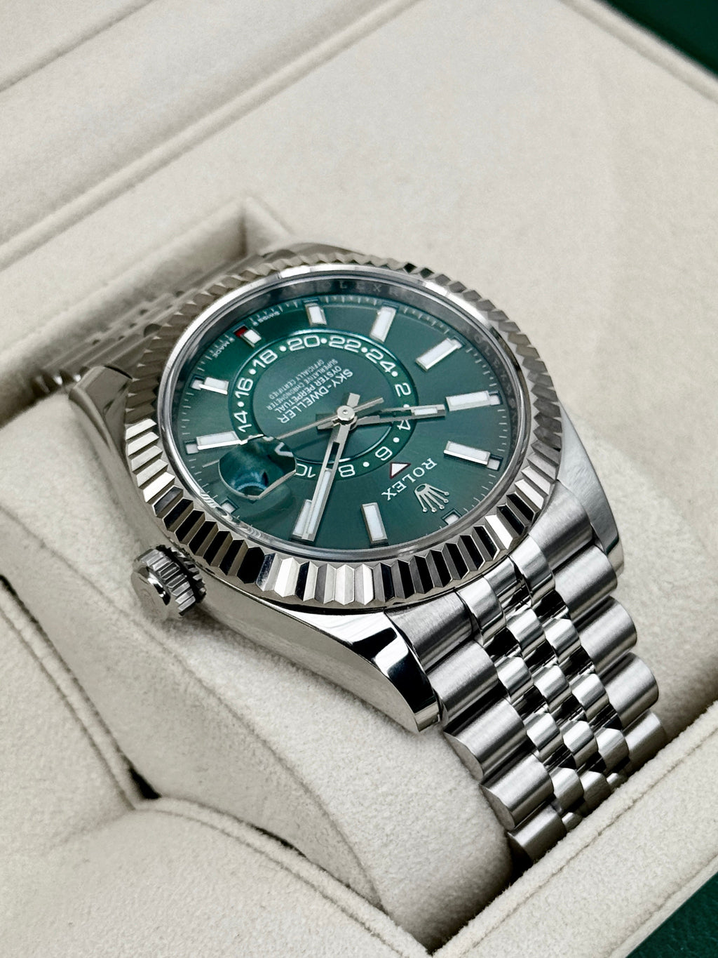 2024 Rolex Sky-Dweller 42mm 336934 Jubilee Green Dial
