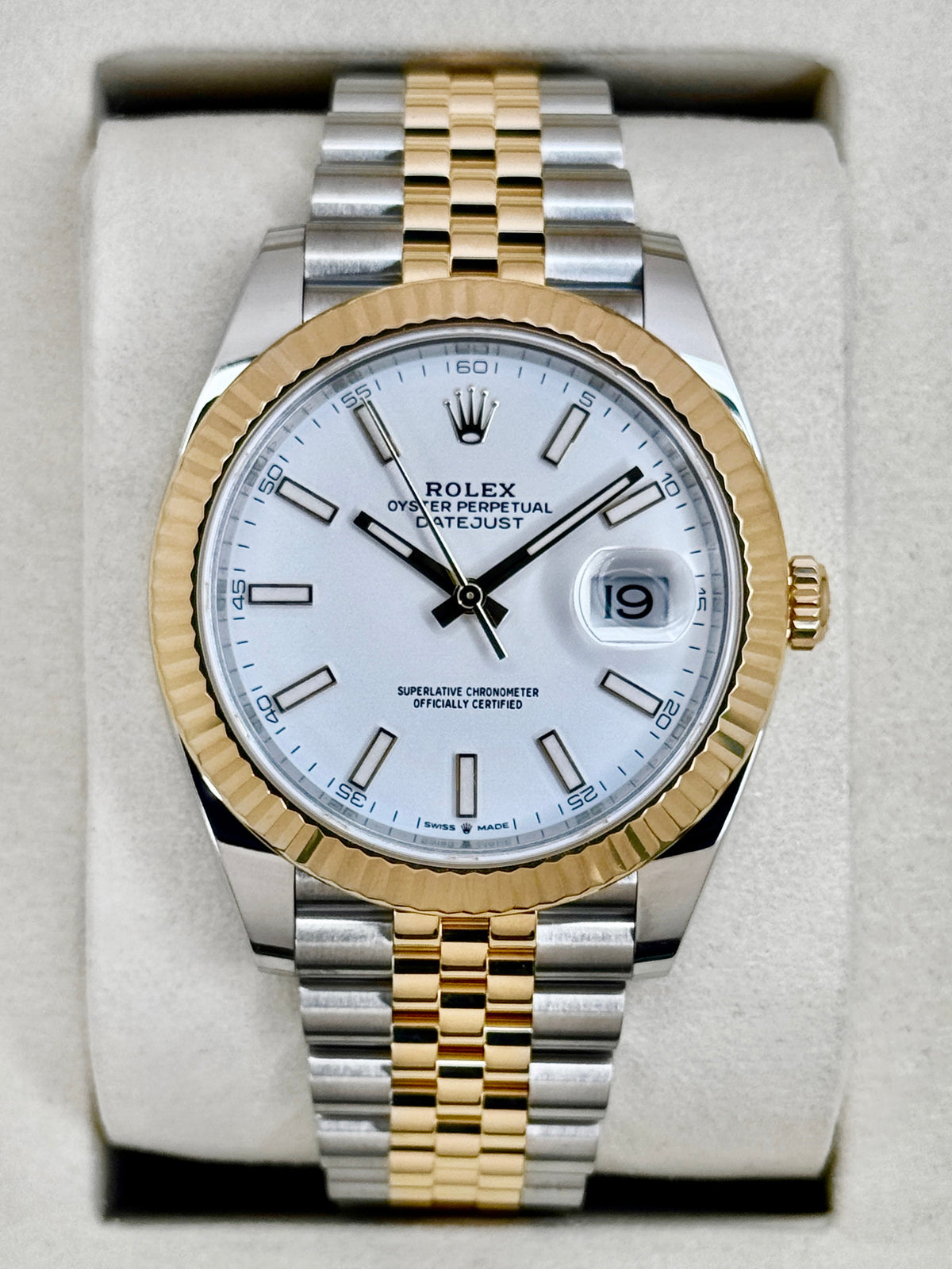 2025 Rolex Datejust 41mm 126333 Two-Tone Jubilee White Dial