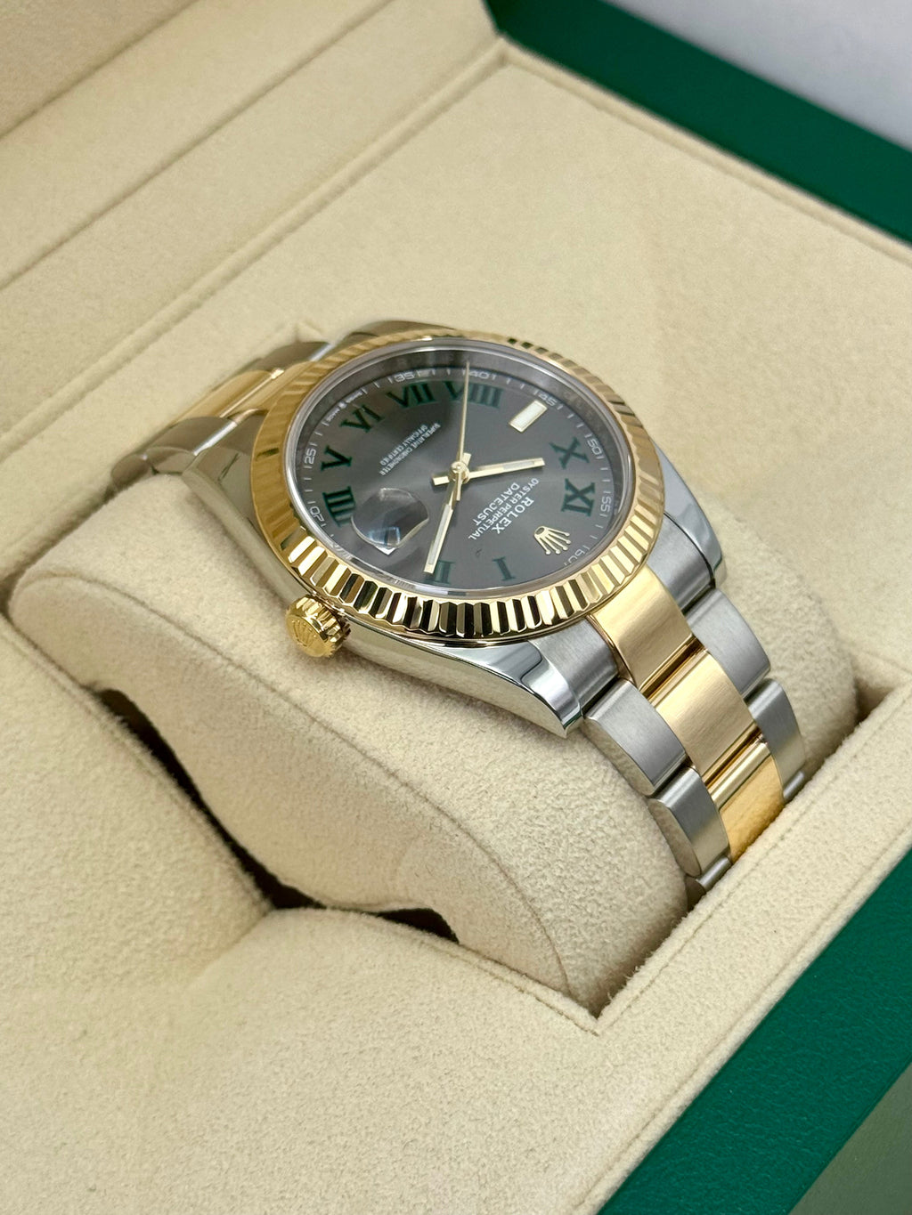 2022 Rolex Datejust 41mm 126333 Two-Tone Oyster Wimbledon Dial