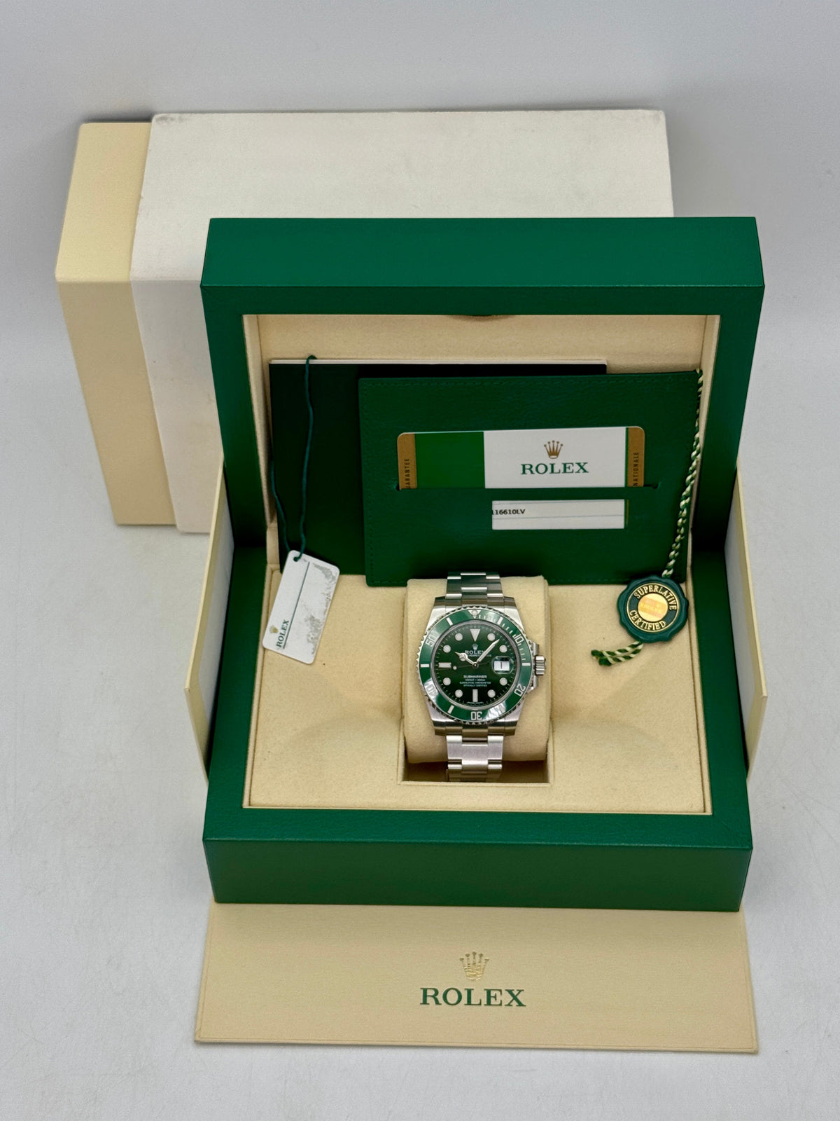 2019 Rolex Submariner Hulk 40mm 116610LV Green Dial