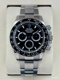 2025 Rolex Daytona 40mm 126500LN Stainless Steel Black Dial