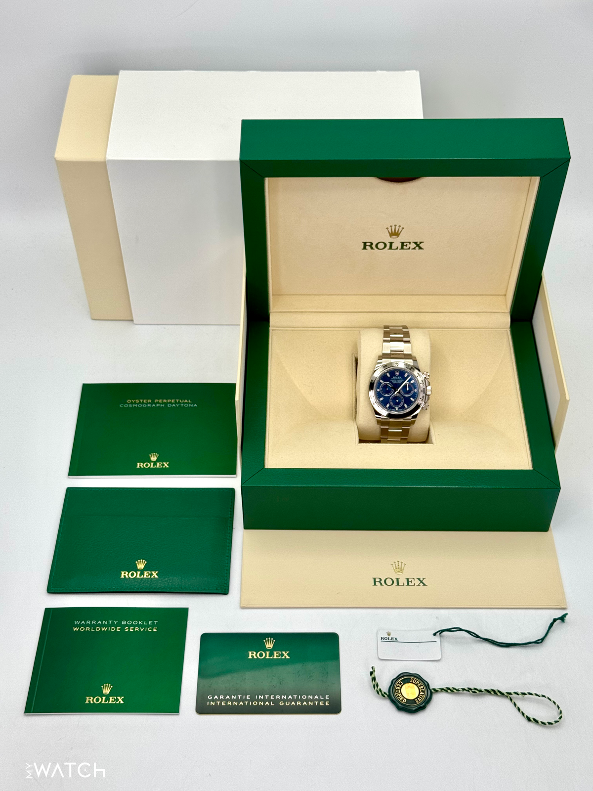 2021 Rolex Daytona 40mm 116509 White Gold Blue Dial