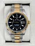 2021 Rolex Sky-Dweller 42mm 326933 Two-Tone Oyster Black Dial