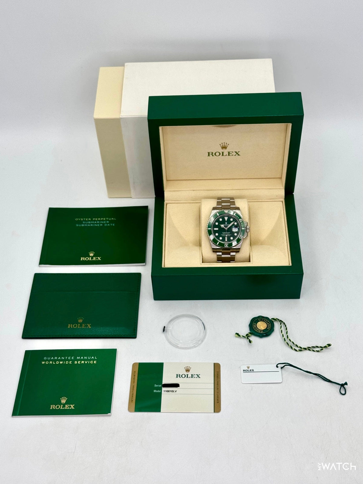 2016 Rolex Submariner “Hulk” 40mm 116610LV Green Dial (STICKERED)