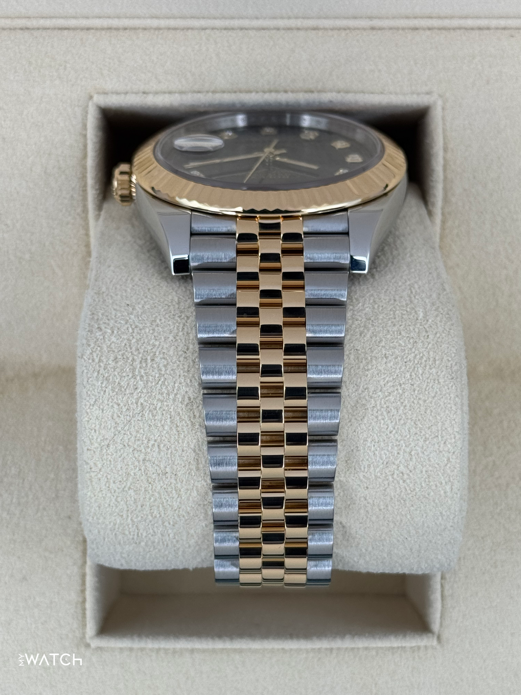 2024 Rolex Datejust 41mm 126333 Two-Tone Jubilee Black Diamond Dial