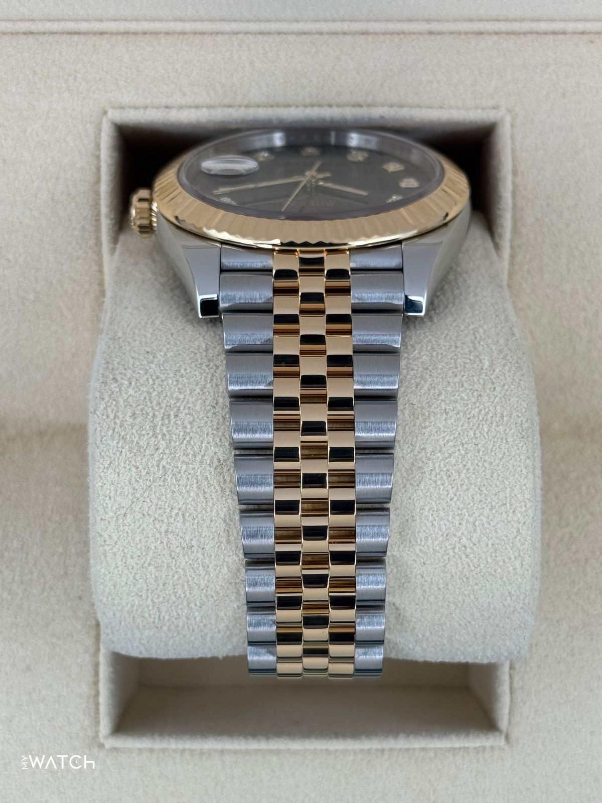 2024 Rolex Datejust 41mm 126333 Two-Tone Jubilee Black Diamond Dial