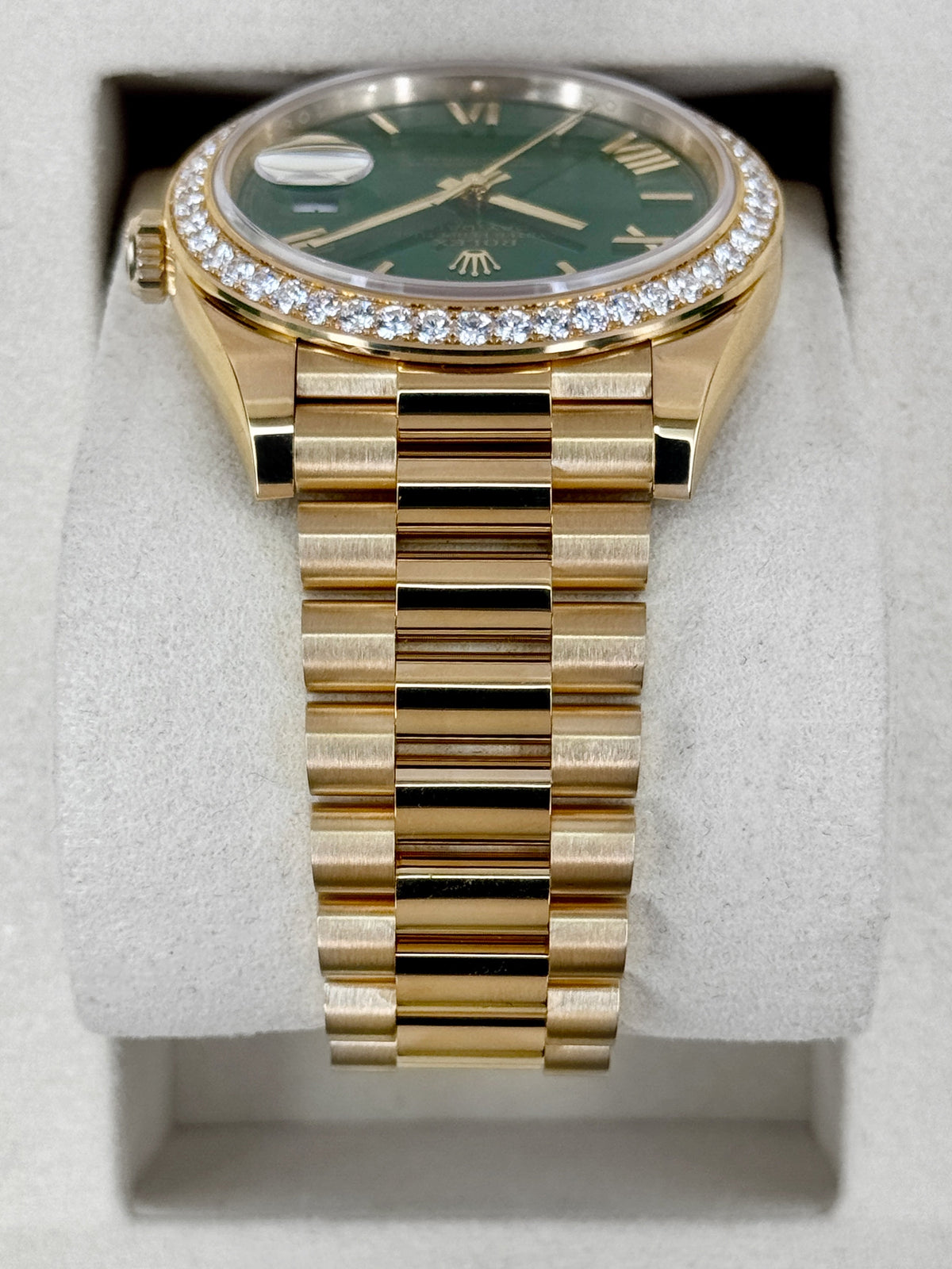 NEW 2026 Rolex Day-Date 40mm 228348RBR Presidential Green Roman Numeral Dial