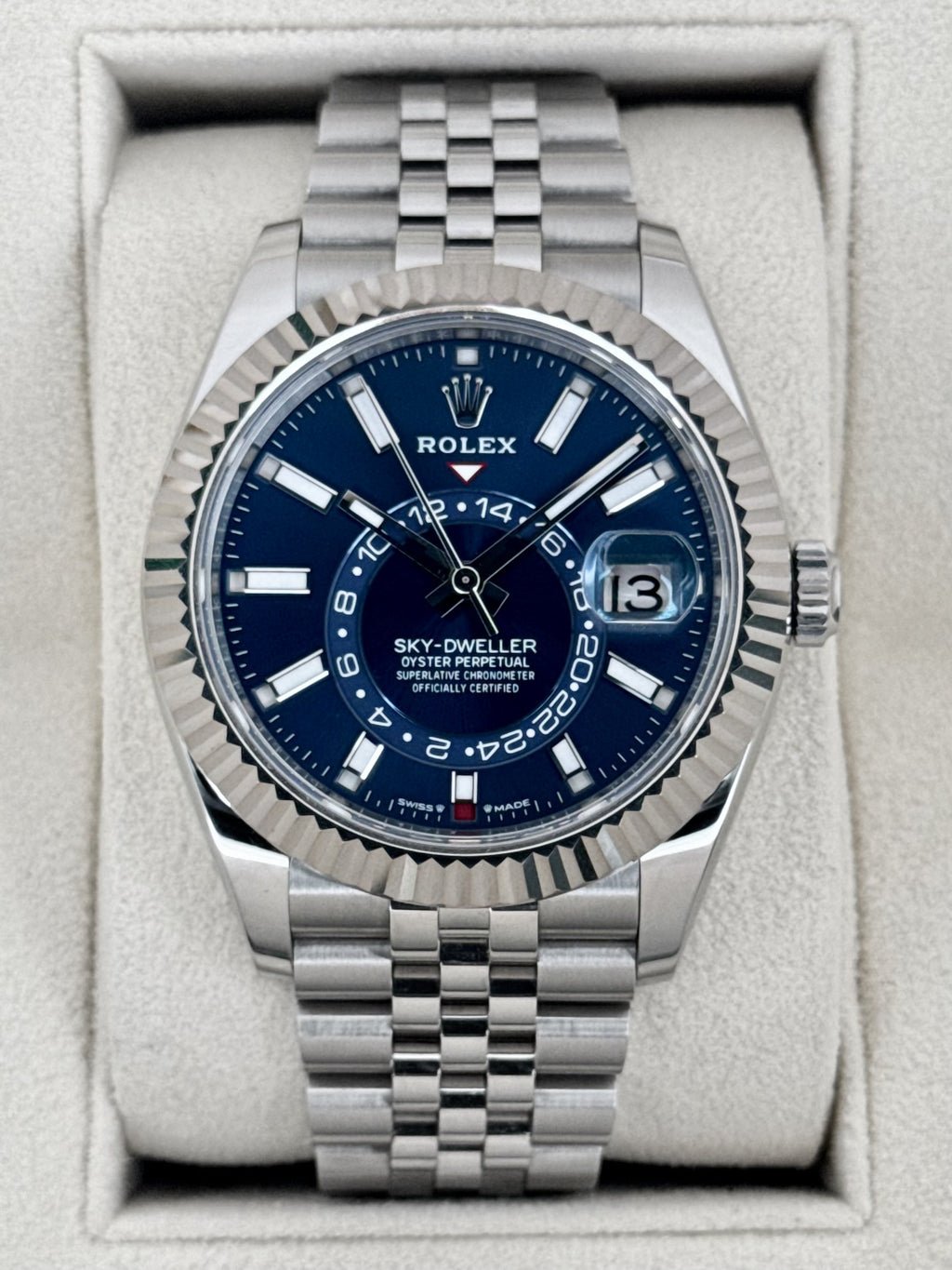 2023 Rolex Sky-Dweller 42mm 336934 Stainless Steel Jubilee Blue Dial