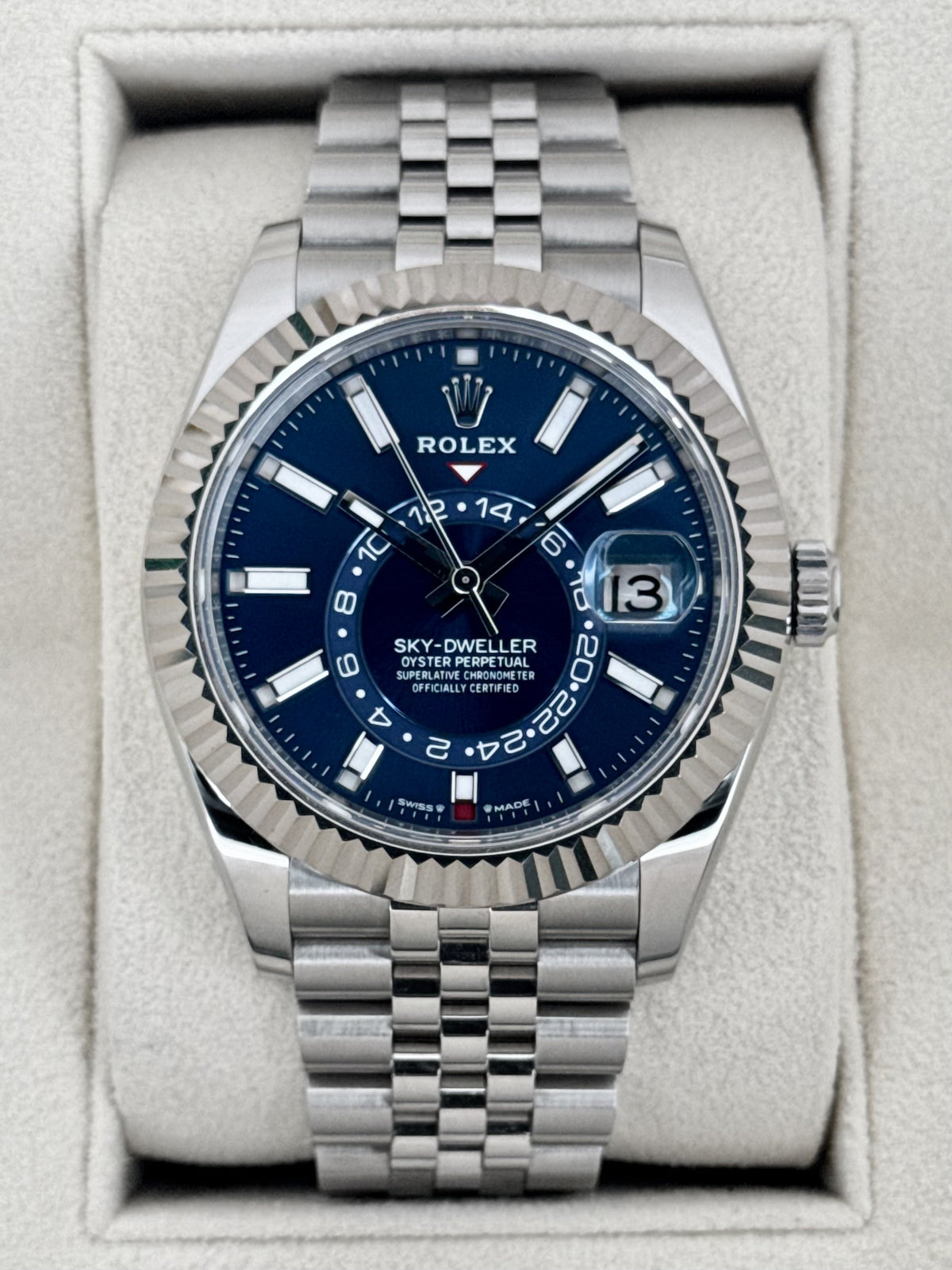 2023 Rolex Sky-Dweller 42mm 336934 Stainless Steel Jubilee Blue Dial