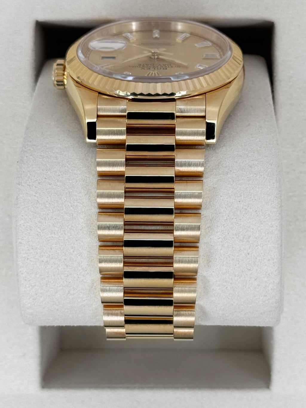 2025 Rolex Day-Date 36mm 128238 Presidential Champagne Diamond Dial