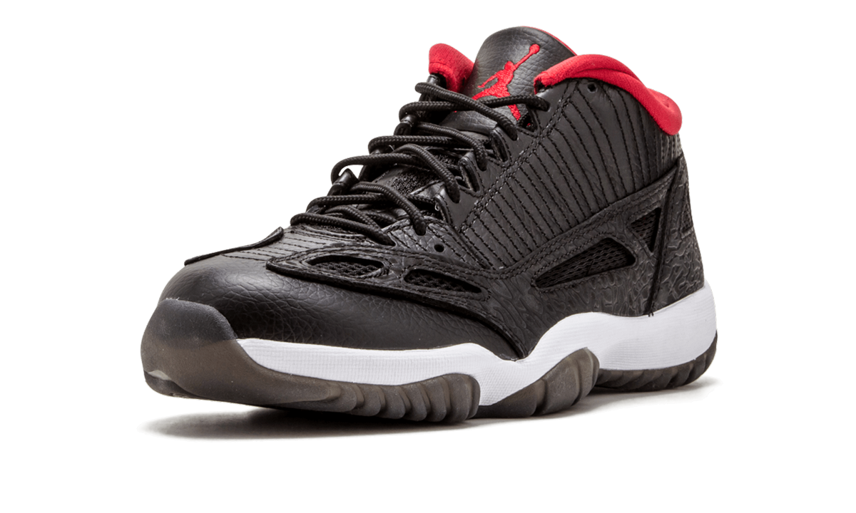 Air Jordan 11 Retro Low IE "Black Charcoal Red" 306008 001