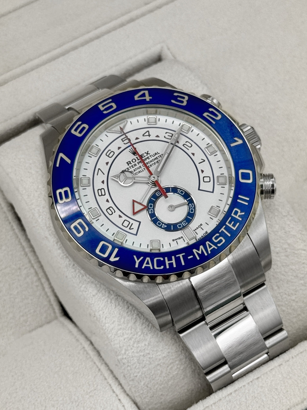 2022 Rolex Yacht-Master II 44mm 116680 Stainless Steel White Dial