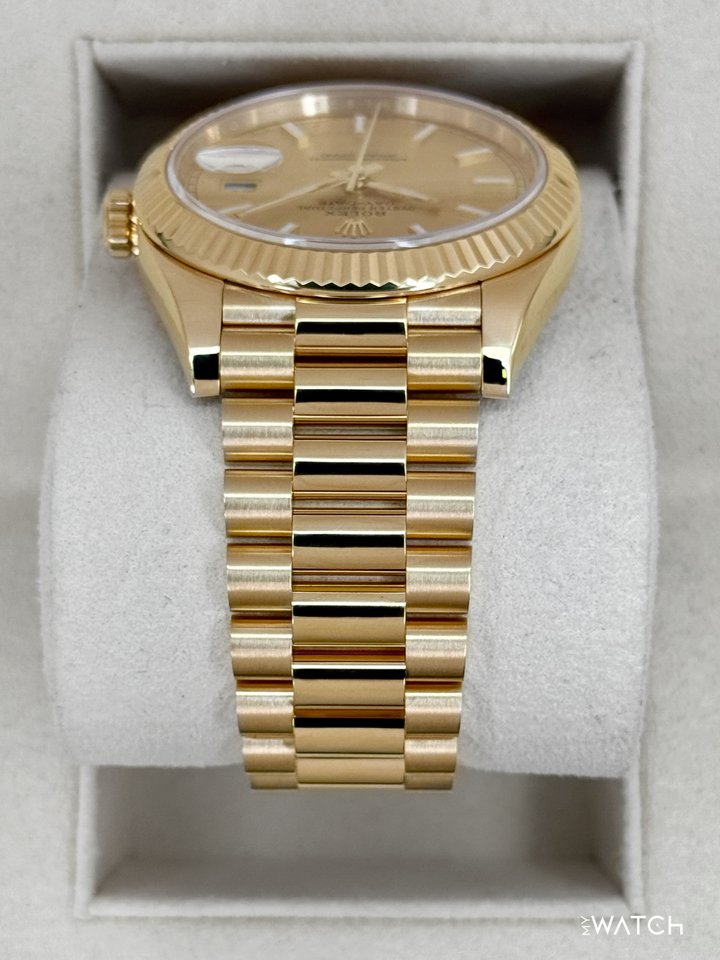 2020 Rolex Day-Date 40mm 228238 Champagne Stick Dial