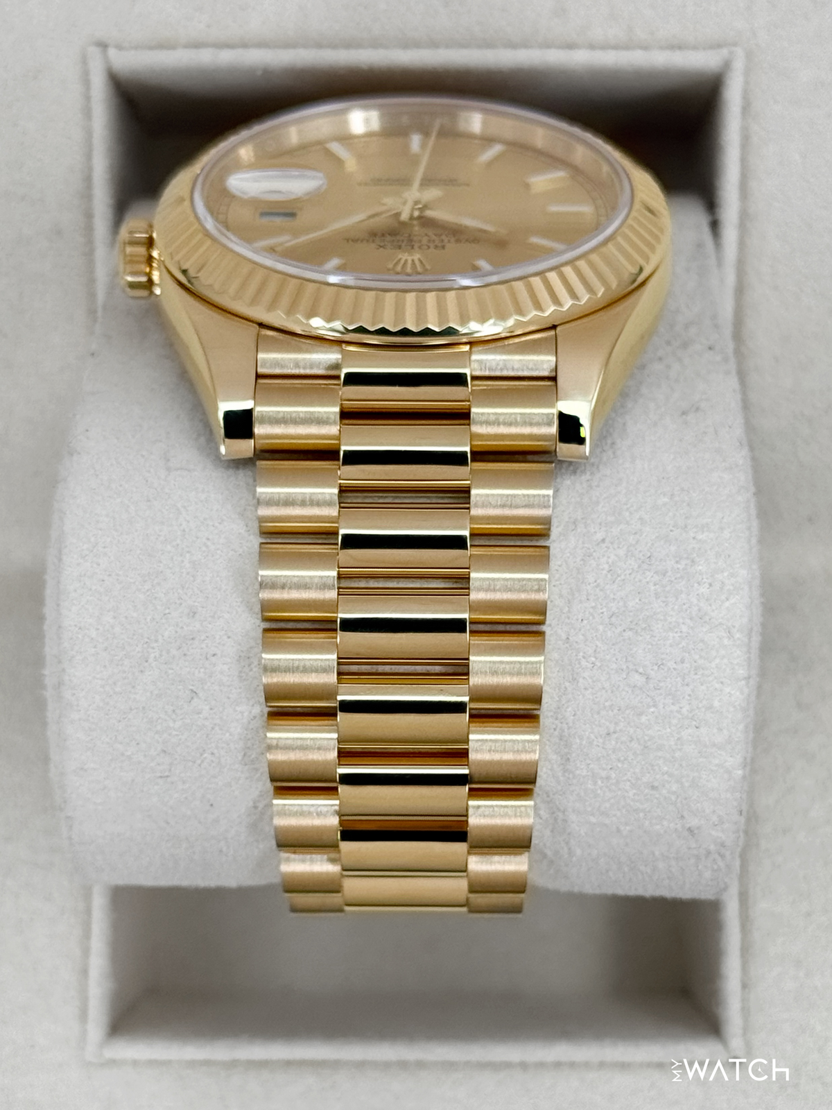2020 Rolex Day-Date 40mm 228238 Champagne Stick Dial