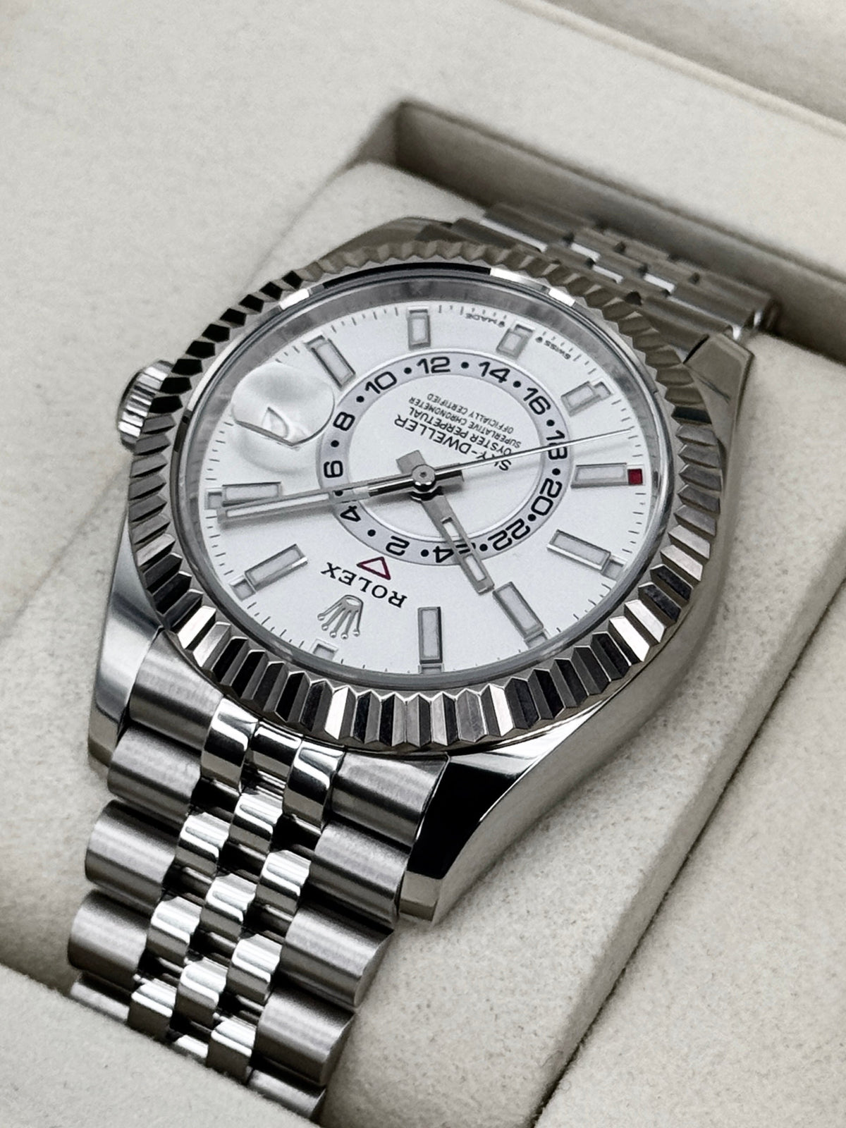 2026 Rolex Sky-Dweller 42mm 336934 Stainless Steel Jubilee White Dial