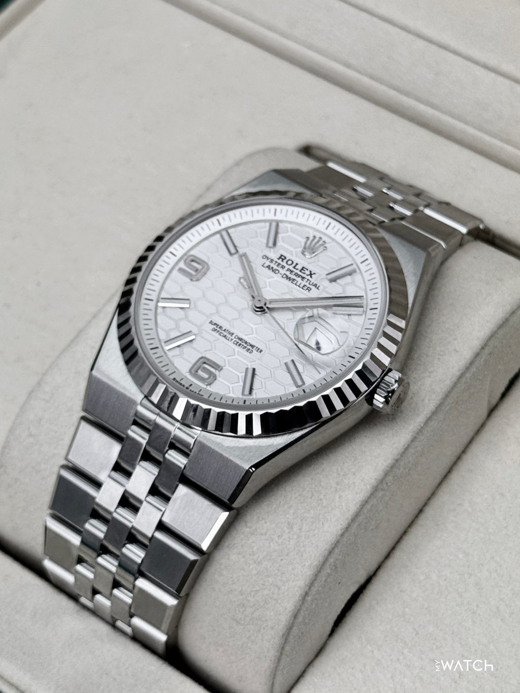 2025 Rolex Land-Dweller 40mm 127334 Stainless Steel Jubilee White Dial