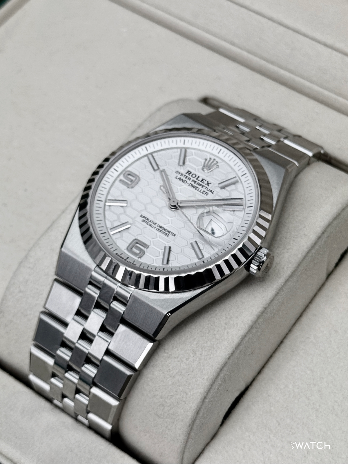 2025 Rolex Land-Dweller 40mm 127334 Stainless Steel Jubilee White Dial