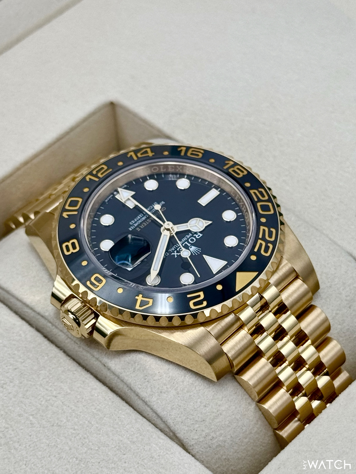 NEW 2026 Rolex GMT-Master II 40mm 126718GRNR Yellow Gold Jubilee Black Dial