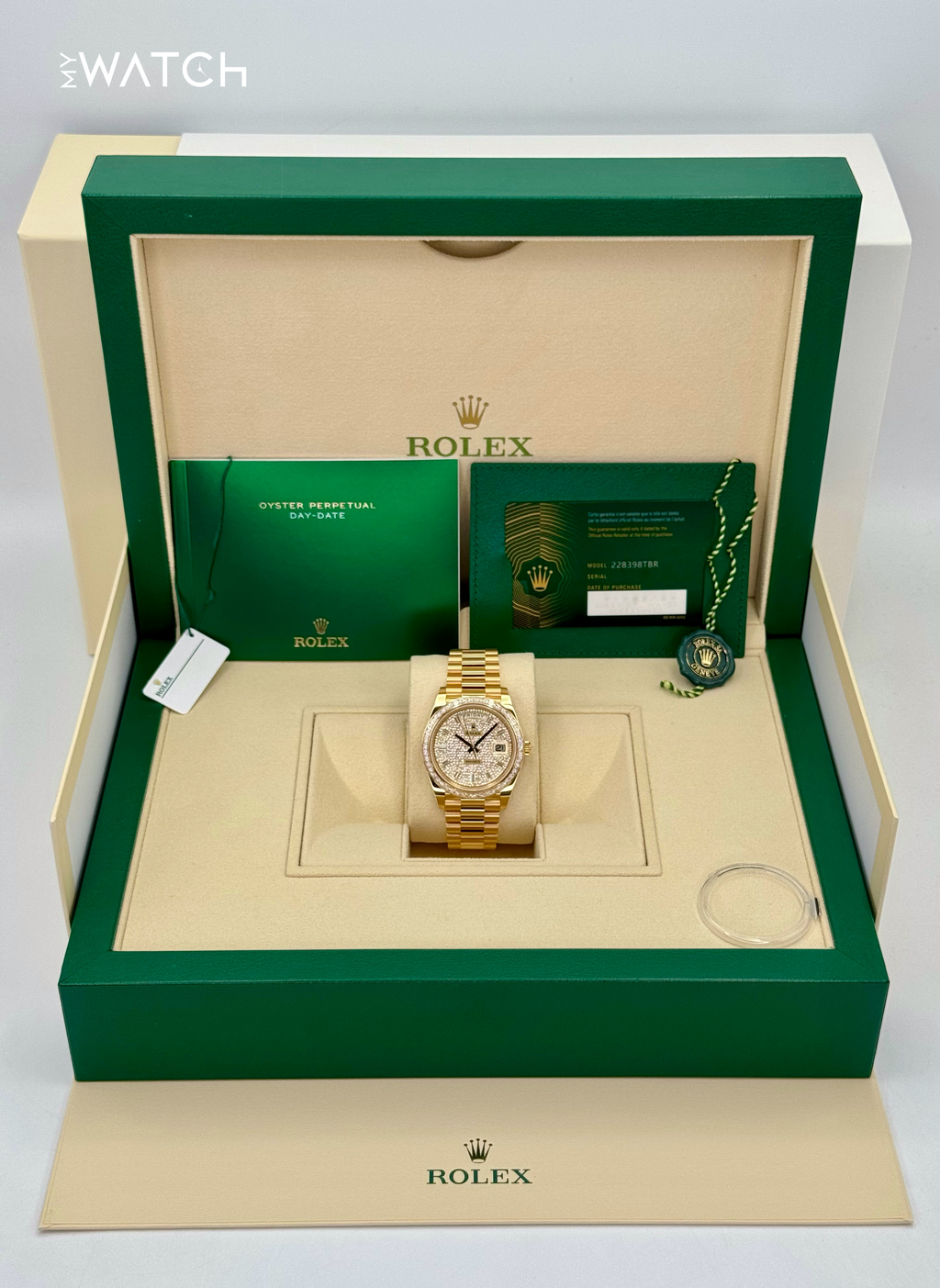 2025 Rolex Day-Date 40mm 228398TBR Diamond Paved Dial