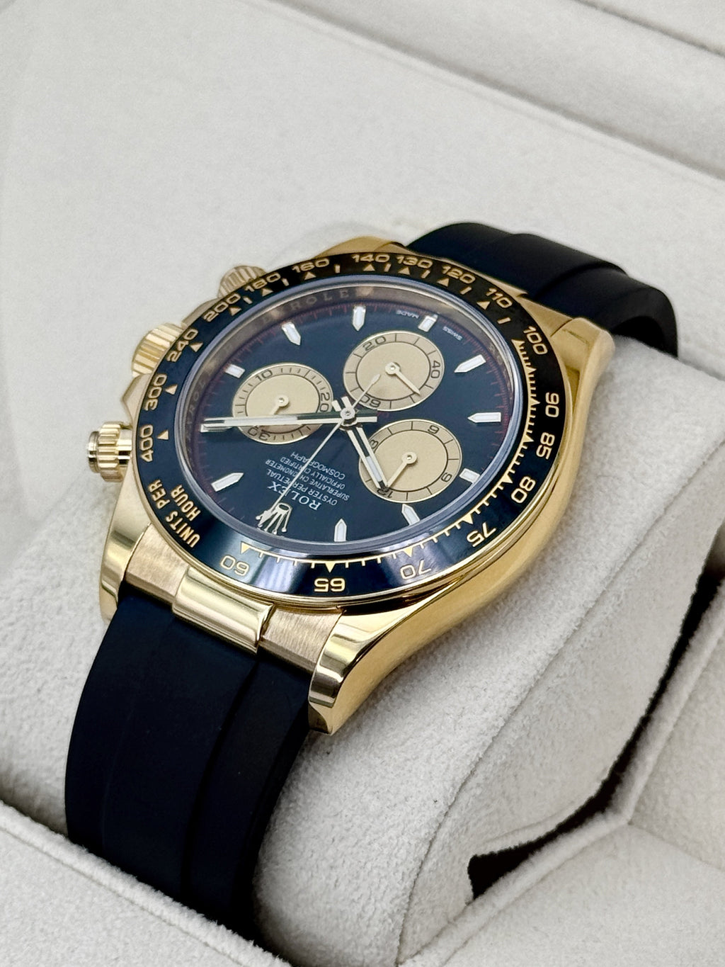2024 Rolex Daytona Paul Newman 40mm 126518LN Yellow Gold Oysterflex Black Dial