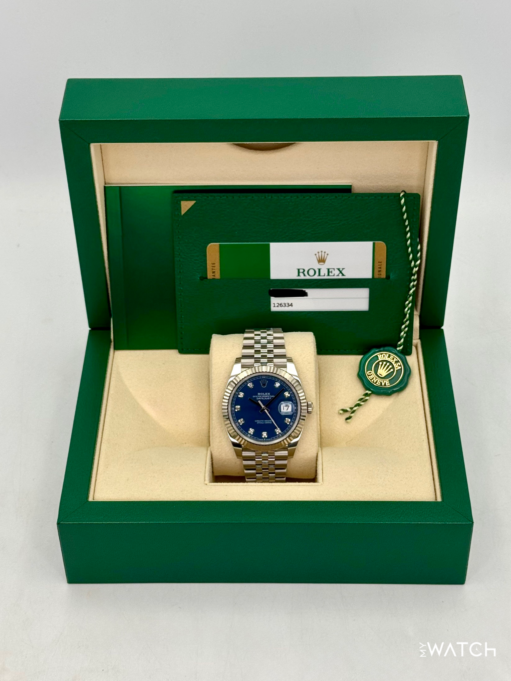 2020 Rolex Datejust 41mm 126334 Stainless Steel Jubilee Blue Diamond Dial