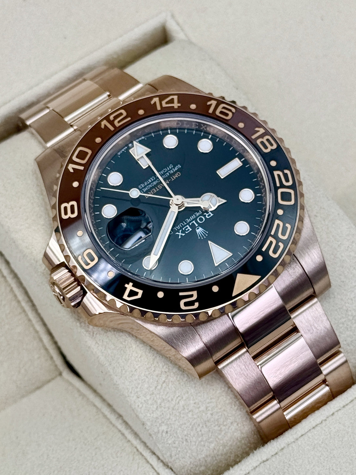 2024 Rolex GMT-Master II "Rootbeer" 40mm 126715CHNR Rose Gold