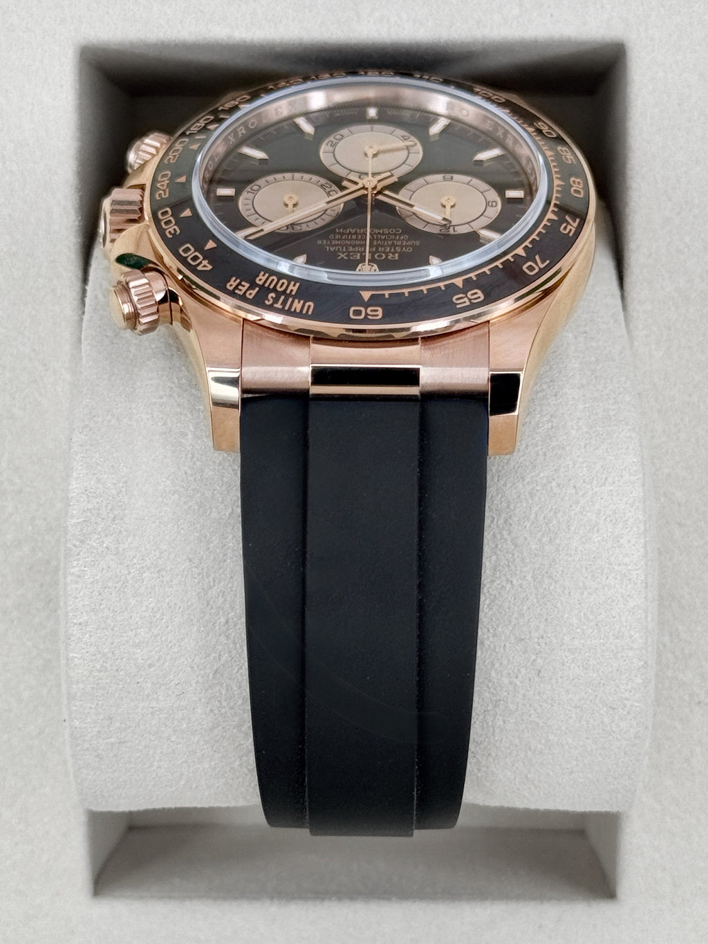 NEW 2025 Rolex Daytona 40mm 126515LN Rose Gold Oysterflex Black Dial