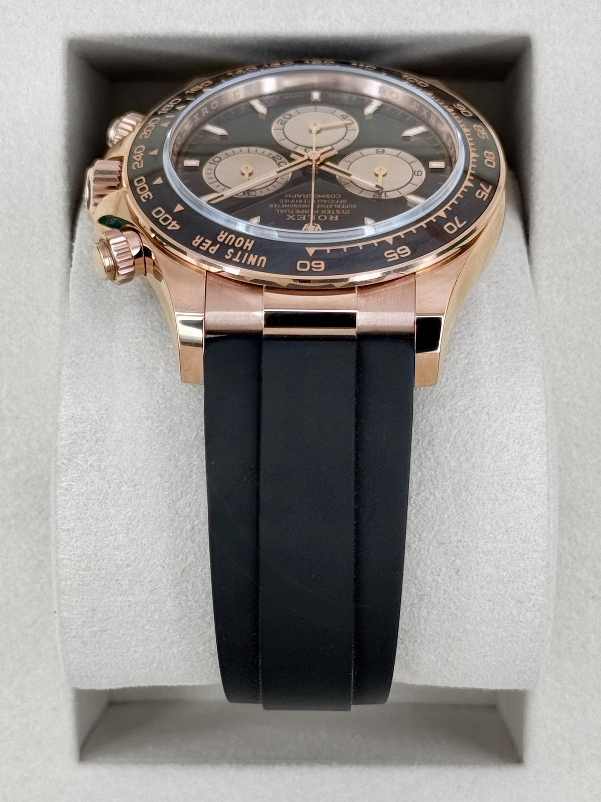 NEW 2025 Rolex Daytona 40mm 126515LN Rose Gold Oysterflex Black Dial