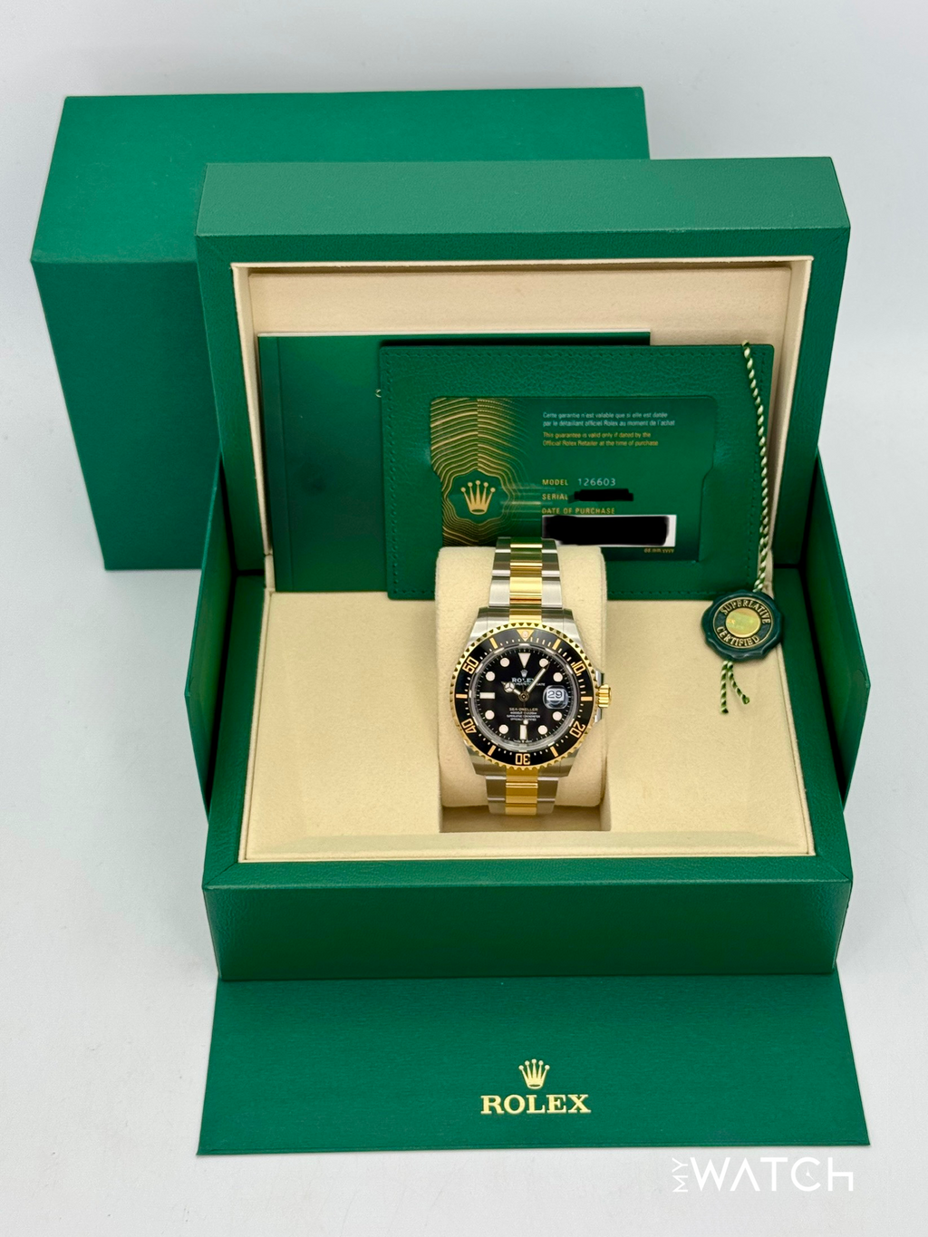 2025 Rolex Sea-Dweller 43mm 126603 Two-Tone Black Dial