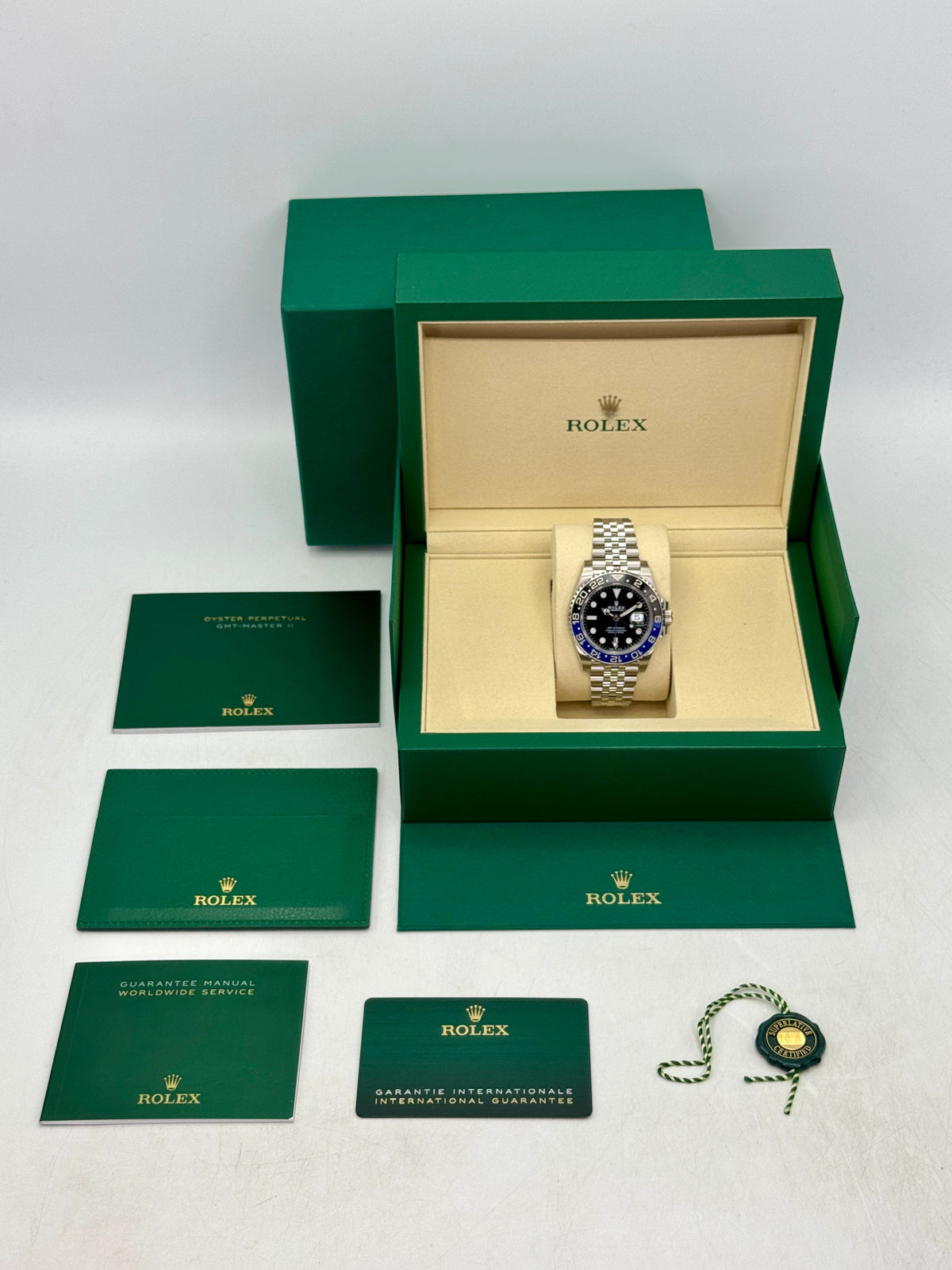 NEW 2026 Rolex GMT-Master II Batgirl 40mm 126710BLNR Jubilee (NEW STYLE CARD)