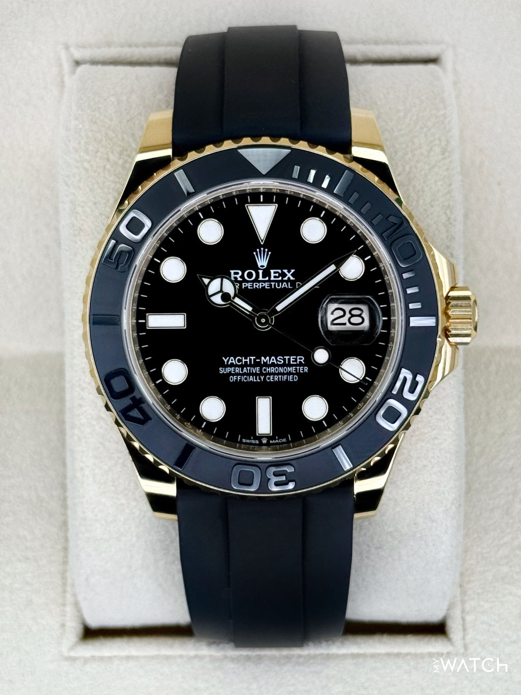 2025 Rolex Yacht-Master 42mm 226658 Yellow Gold Oysterflex Black Dial