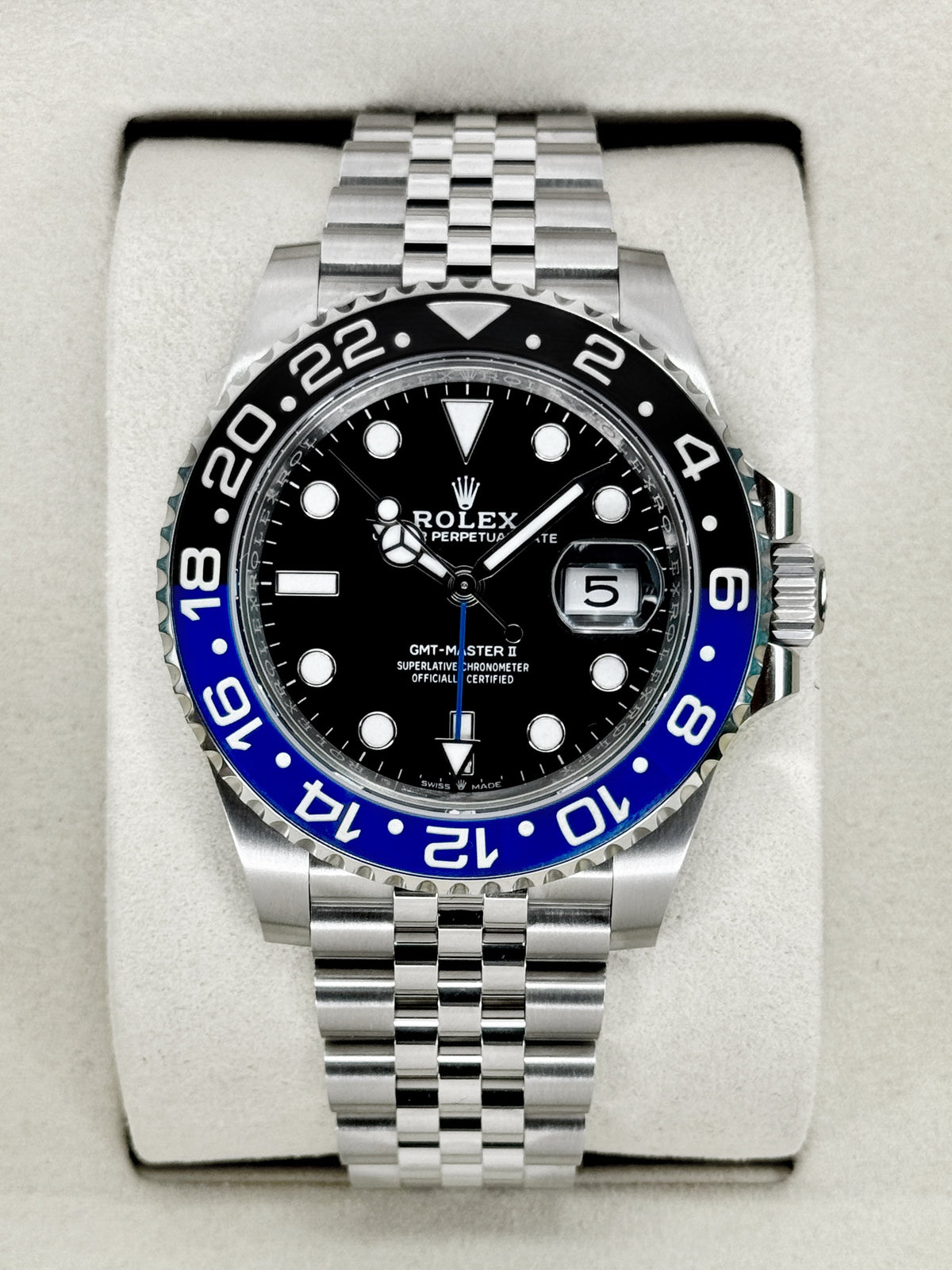 NEW 2026 Rolex GMT-Master II Batgirl 40mm 126710BLNR Jubilee (NEW STYLE CARD)