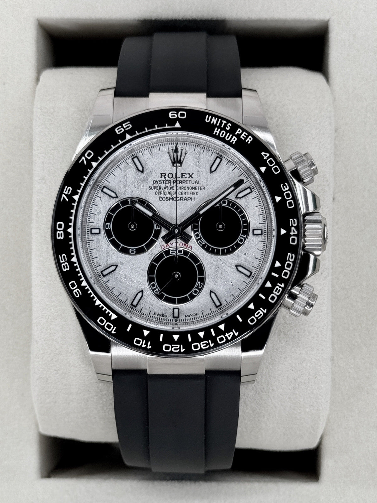 NEW 2026 Rolex Daytona 40mm 126519LN White Gold Oysterflex Meteorite Dial