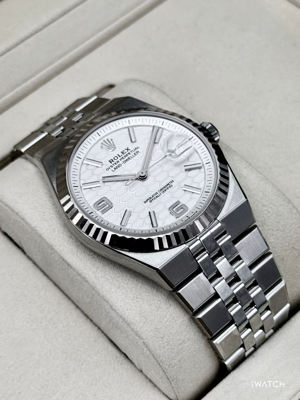 2025 Rolex Land-Dweller 40mm 127334 Stainless Steel Jubilee White Dial